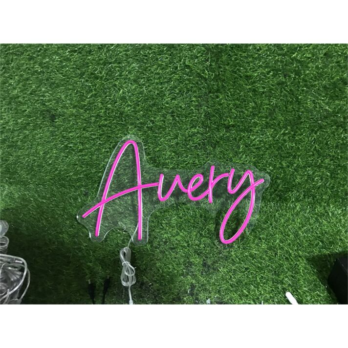 Brighten Up Your Space: Personalize Custom Avery LED Neon Sign for Weddings, Bars, and Home Decor.