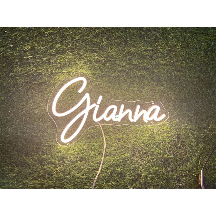 Elevate Your Space: Personalize Custom Gianna LED Neon Sign for Home, Office, Weddings, and Vibrant Party Atmospheres.