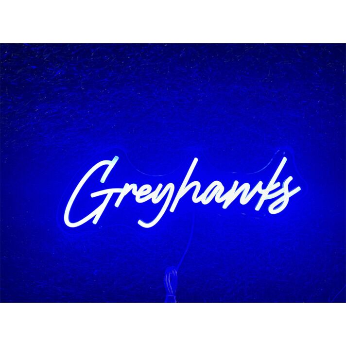 Brighten Up Your Space: Personalize Custom Greyhanks LED Neon Sign for Home, Office, Bars, and Weddings.