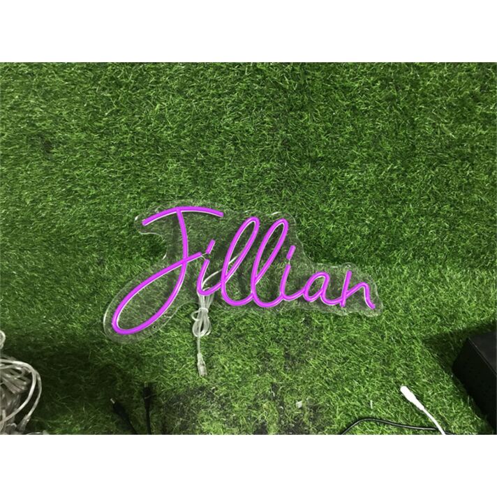 Brighten Your Space: Personalize Custom Jillian LED Neon Sign - Perfect for Weddings, Bars, and Home Decor.