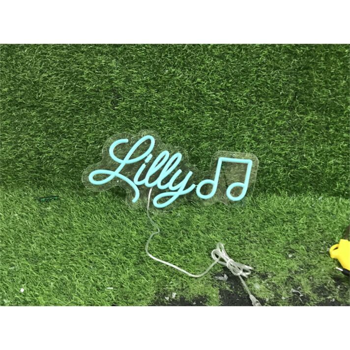 Elevate Your Space: Personalize Custom Lilly With Note LED Neon Sign for Home Decor, Weddings, and Bars