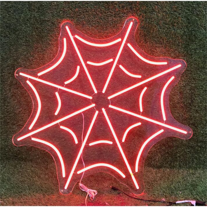 Brighten Your Child's Space or Themed Party with the Spider Web Boys Room Kids Room Decor LED Neon Sign.