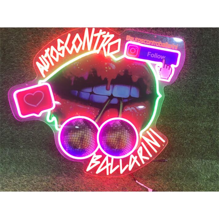Add a Vivid Touch to Your Home, Office, or Next Big Event with the Uv Lips For Party LED Neon Sign.