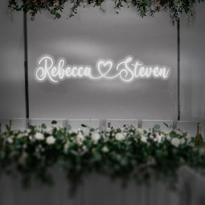 Customized Name Romantic Backsplash Neon Sign