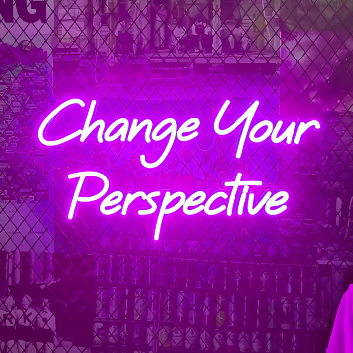 Neon sign to change your perspective