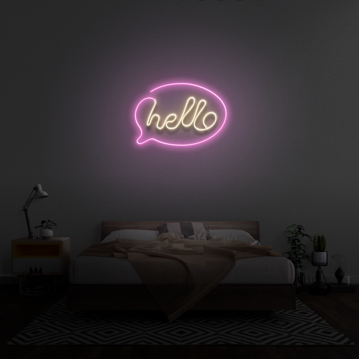 Hello' Neon Sign
