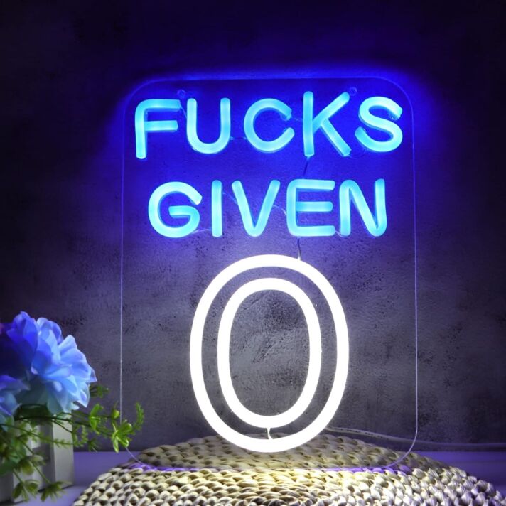 Transform Your Space into a Vibrant Celebration with Deep Blue Fucks Civen Bar Neon Sign - Perfect for Home Decor, Offices, Bars, and Weddings.
