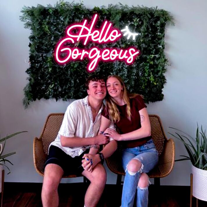 Brighten Your Bedroom, Office, or Party Ambiance with the Deep Pink Hello Gorgeous Neon Sign