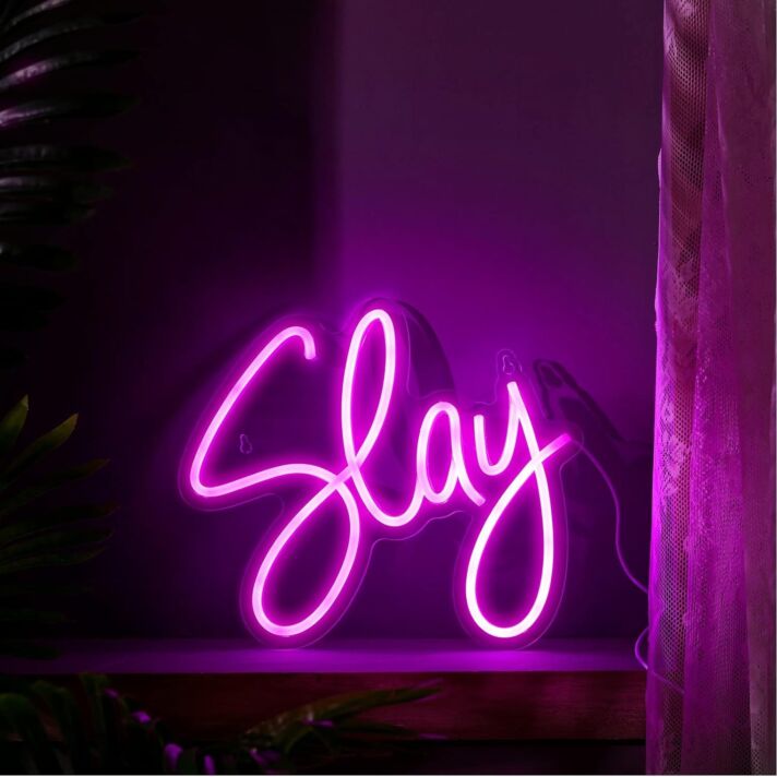 Brighten Your Bedroom, Office, or Party: The Versatile Deep Pink Slay Neon Sign