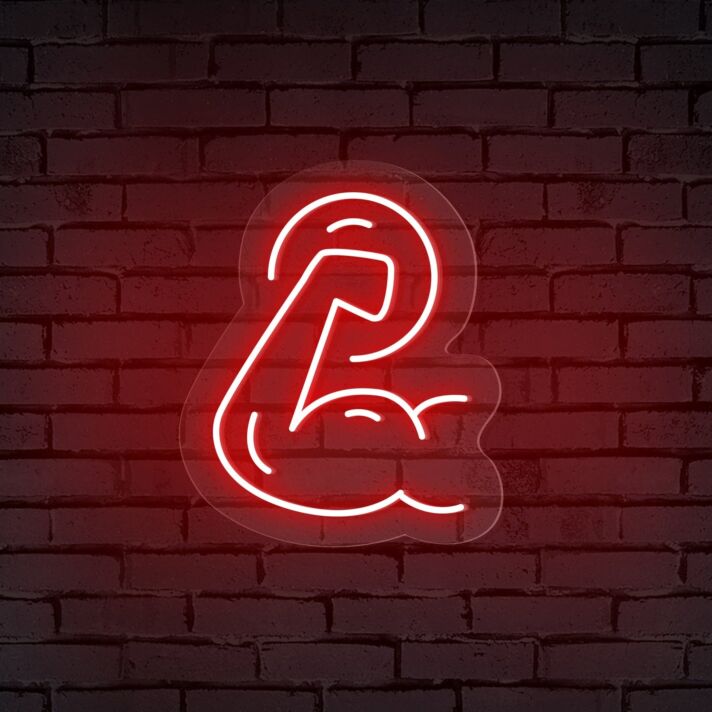 Enhance Your Gym, Bar, or Fitness Event with the Bold Muscle Arm Gym Neon Sign.