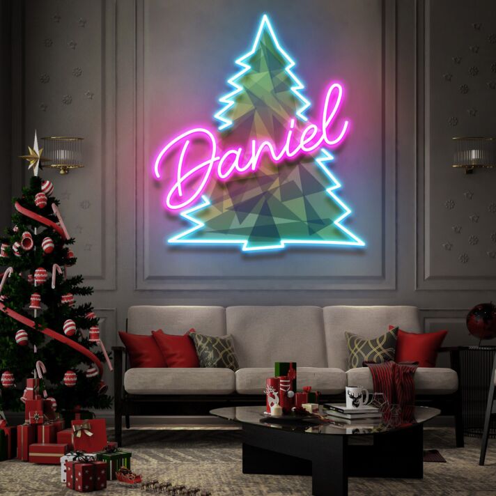 Brighten Up Your Festive Season: Perfect for Home, Office, and Holiday Parties - Christmas Decoration Indoor Led Uv Neon Sign Christmas Tree