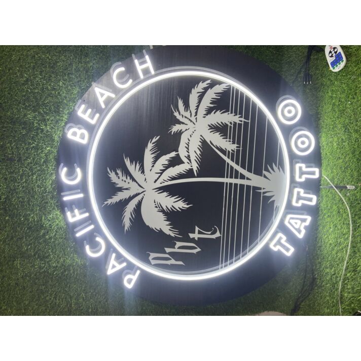 Brighten Your Spaces from Bars to Weddings: Pacific Beach Tattoo UV Print LED Neon Sign