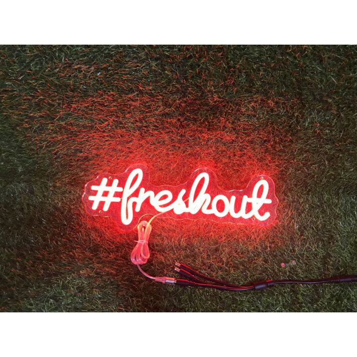 Brighten Your Space: Freshout Red LED Neon Sign Perfect for Bar, Wedding, and Office Ambiance