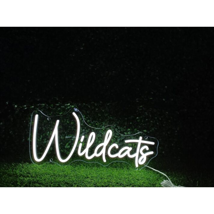 Brighten Up Your Bar, Office, or Game Room with Wildcats White LED Neon Sign.