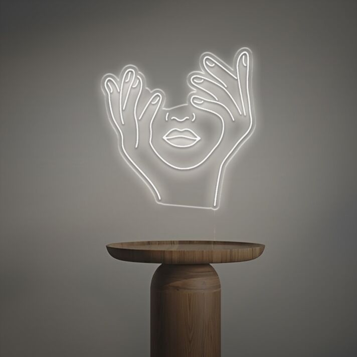 Brighten Up Your Space: Trippy Face LED Neon Sign Perfect for Bars, Home Décor, and Funky Parties