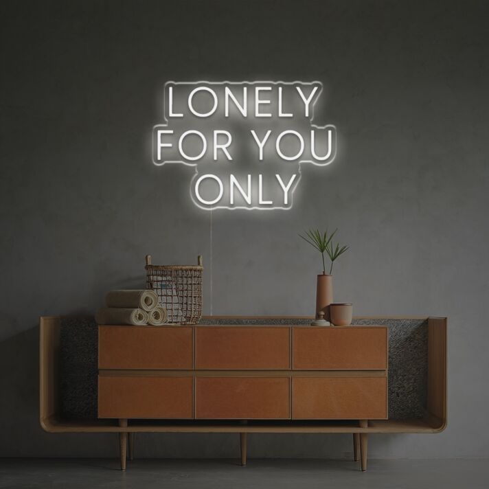 Bring romance to weddings, bedrooms, and date nights with the Lonely For You Only LED Neon Sign.