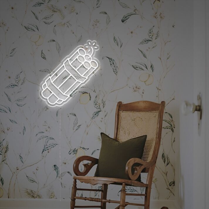 Enhance Your Office, Bar, or Home Ambiance with the Vibrant Glow of the C4 Dynamite LED Neon Sign.