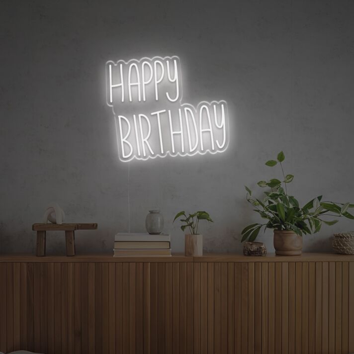 Elevate Celebrations at Home, Office, and Beyond with the Happy Birthday For Family LED Neon Sign.