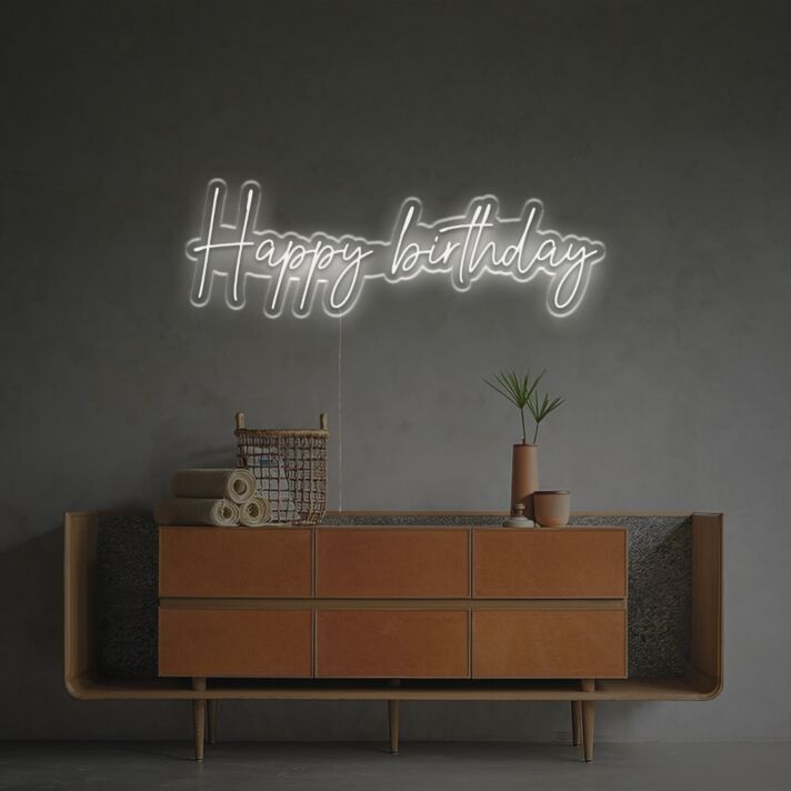 Brighten Celebrations in Style: Happy Birthday For Home Decor LED Neon Sign Perfect for Parties and Special Occasions