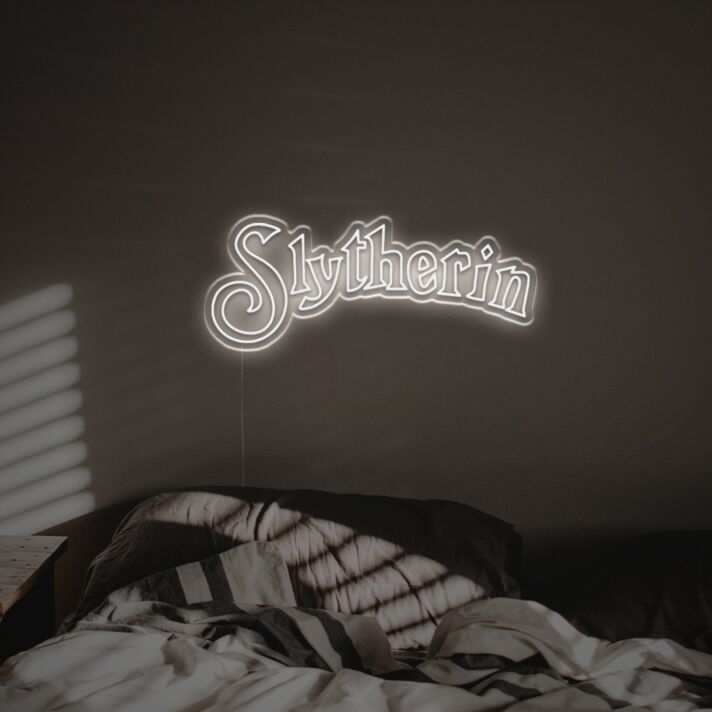 Bring magical ambiance to your bar, office, or dorm with the Slytherin LED Neon Sign.