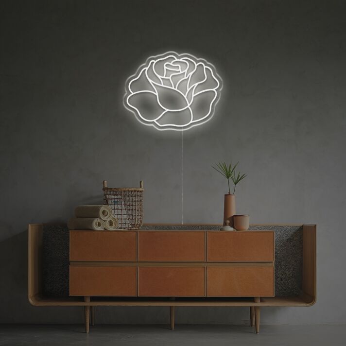 Brighten Up Any Room, Bar, or Wedding with the Enchanting Glow of Wonderful Rose LED Neon Sign.