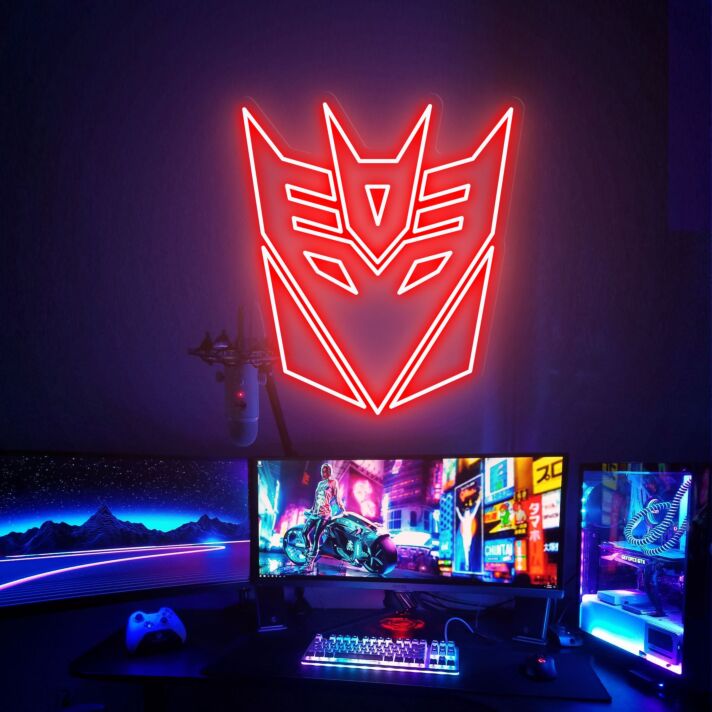 Brighten Up Your Space: Transformers Neon Sign for Game Room, Home Cinema, or Office Wall Decor, Perfect for Parties and Weddings.