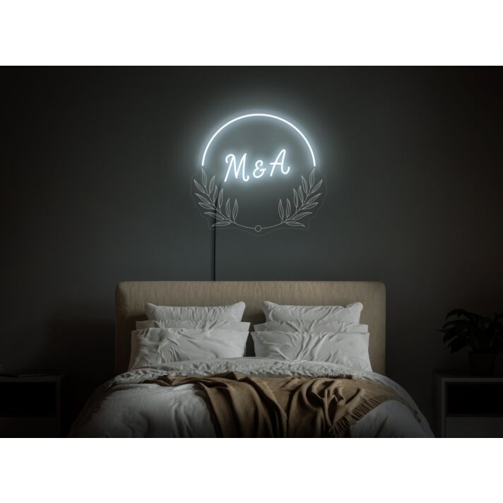 Enhance Your Wedding, Anniversary, and Home Ambiance with the Wedding Initials Neon Sign - Perfect for Ceremonies, Celebrations, and Personalized Wall Decor.