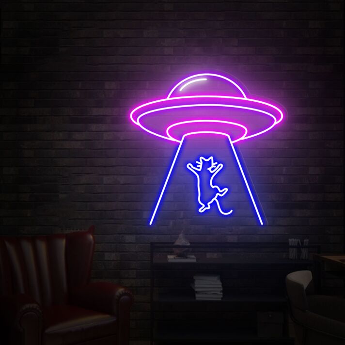 Brighten Your Nights: Ufo Led Neon Sign for Lively Home Ambiance, Bedroom Chic, and Electrifying Party Vibes