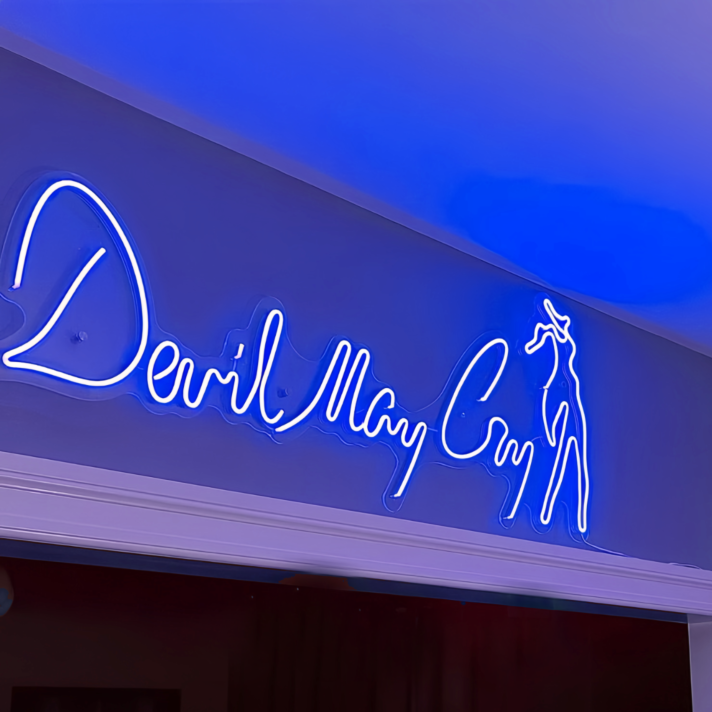 Neon sign for Devil May Cry