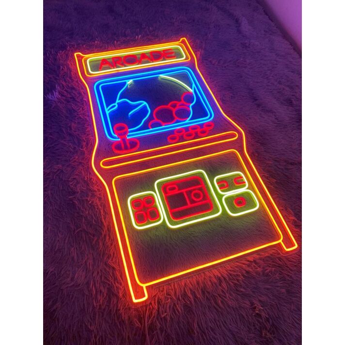 Level Up Your Gaming Room, Bar, or Party Ambiance with the Arcade Machine LED Neon Sign Game Machine Neon Sign