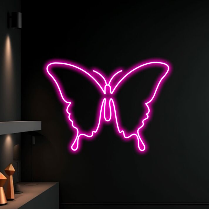 Brighten Up Your Space: Butterfly Led Sign Neon Light for Restaurant, Bar, Home and Wedding Decor.