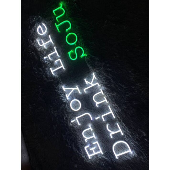 Brighten Your Restaurant, Bar, or Home with the Stylish Enjoy Life Drink Soju Logo LED Neon Sign – Perfect for Creating an Inviting Atmosphere at Any Party or Wedding Celebration.