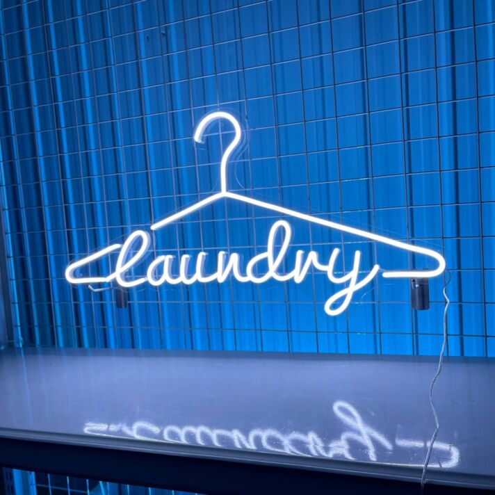 Brighten Up Your Laundry Space or Add a Vibrant Touch to Events with Laundry Led Sign Laundry Neon Light Laundry Store Light Decor LED Neon Sign for Home, Office, Bars, and Weddings.