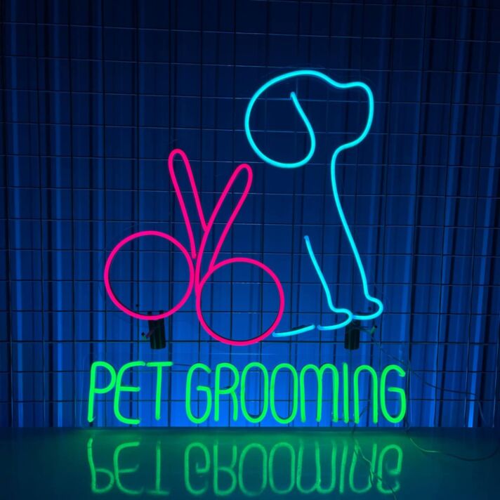 Pet Grooming Led Neon Sign Animal Lover Dog Cat Spa Led Light