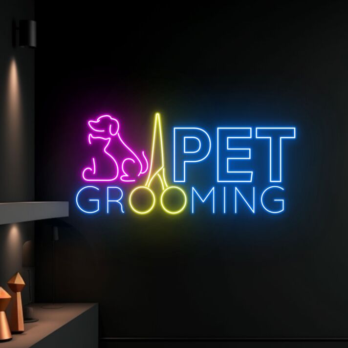 Pet Grooming Led Neon Sign Dog Cat Spa Decor Led Neon Sign Dog Cat Spa Led Light