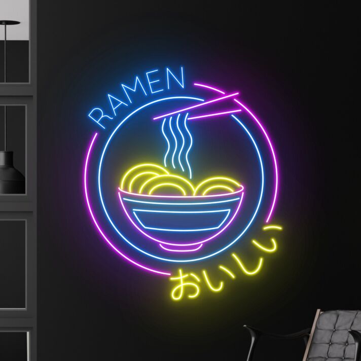 Ramen Neon Led Sign Ramen Japanese Logo Decor Ramen Hanging Led Neon