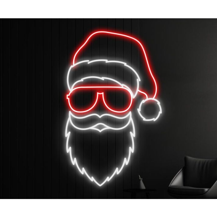 Santa Claus Face Christmas Led Neon Sign