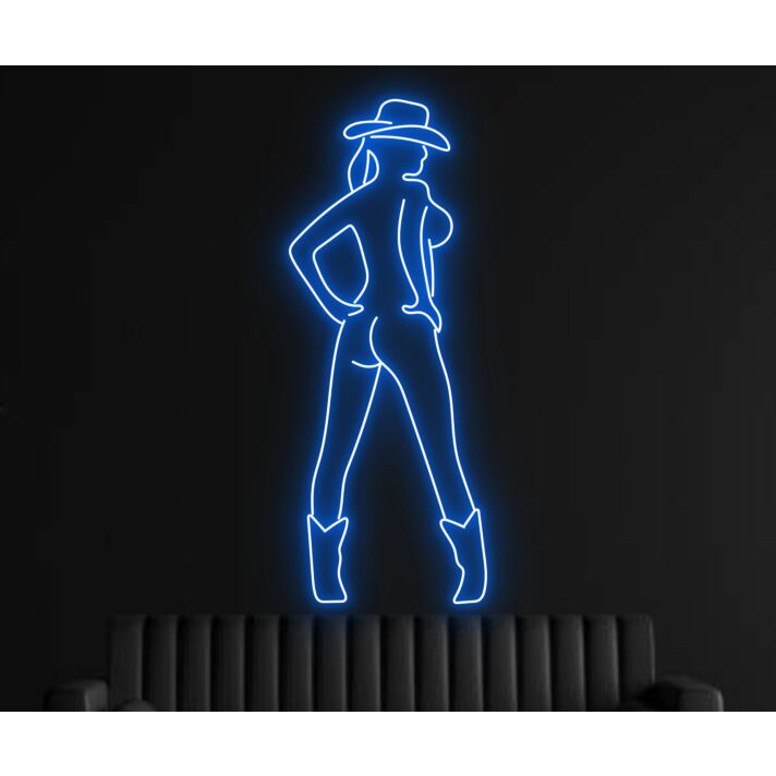Texas Cowgirl Led Neon Led Sign Cowgirl Bar Cowboy Decor