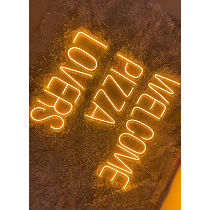 Welcome Pizza Lover Led Neon Sign Decor Restaurant Decor