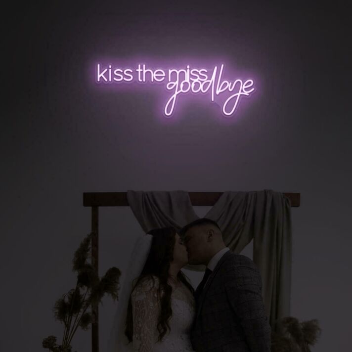 Kiss The Miss Goodbye LED Neon Sign