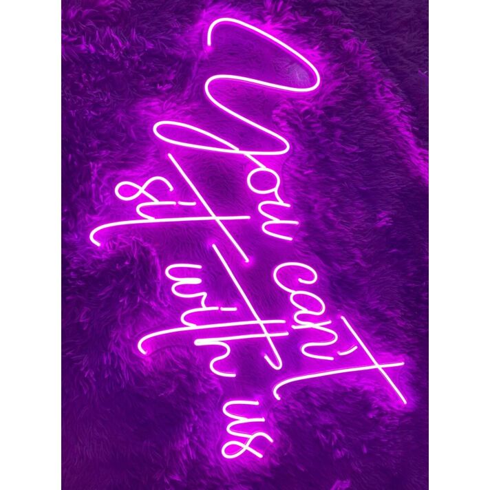 You Cant Sit With Us Custom Text Quote Christmas Decor Led Sign Neon