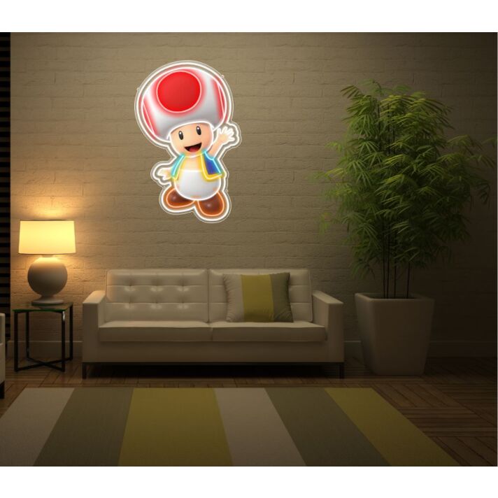 Captain Toad Uv Printed Neon Artwork Adventure Illumination