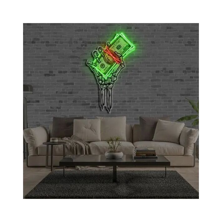 Money Hand Uv Light Neon Art Mastery And Installation Ready