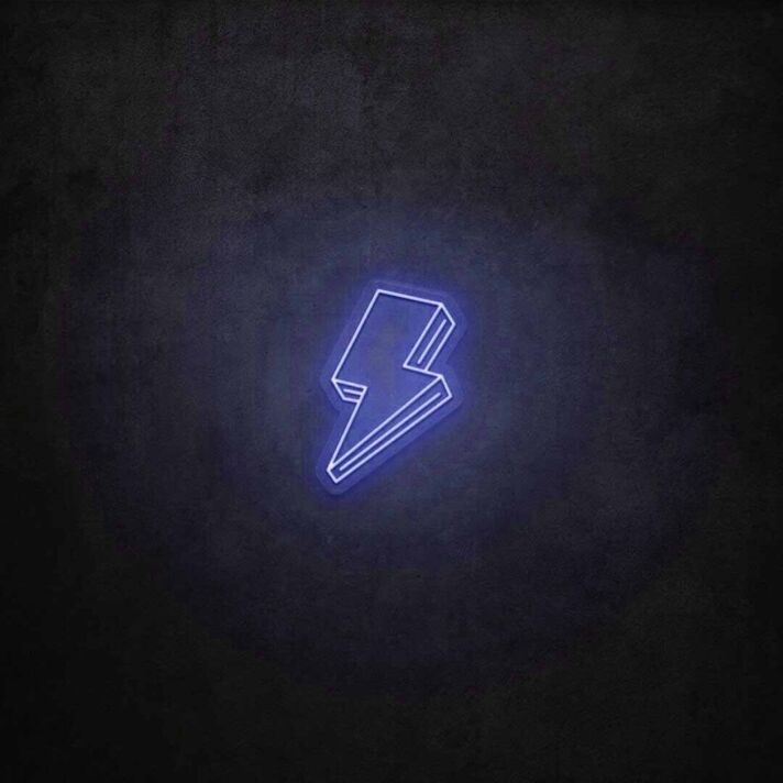 3D Lighting Bolt LED Sign