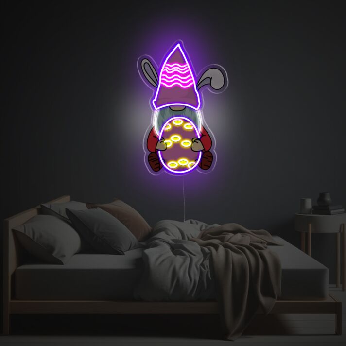 Goblin With Thanksgiving Egg LED Neon Acrylic Artwork