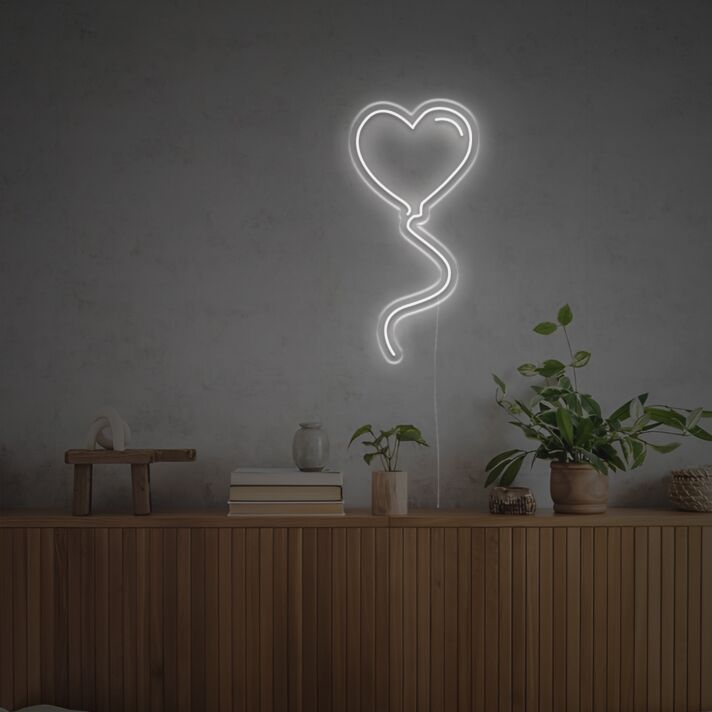 Love Shape Balloon LED Neon Sign