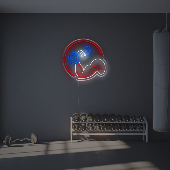 Lifting Dumbbells LED Neon Sign