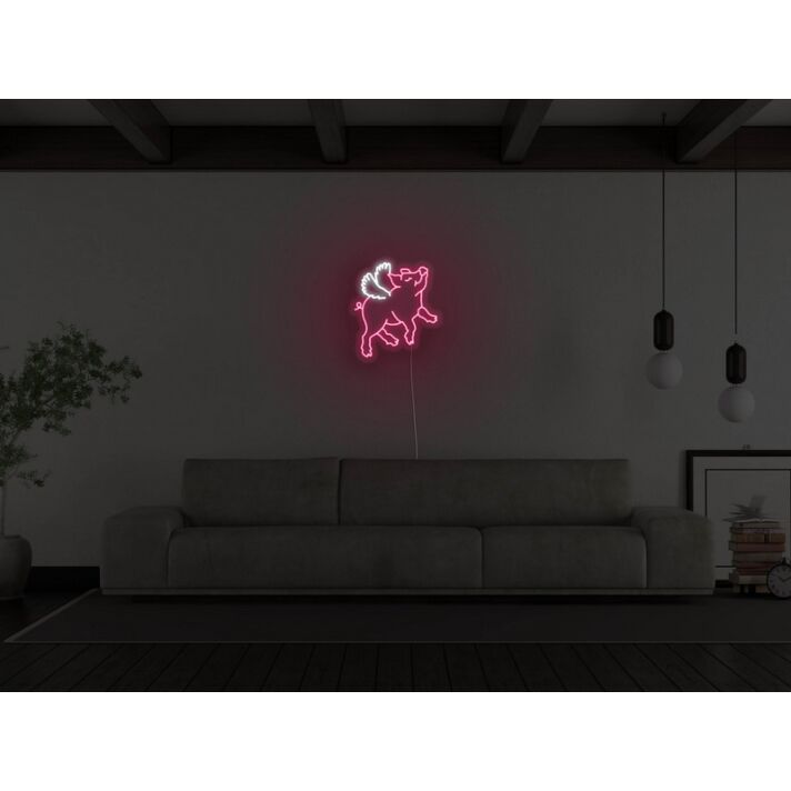 Flying Pig Neon Sign