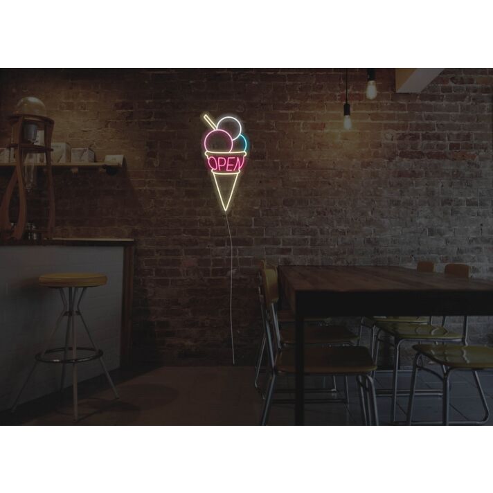 Ice Cream Open Neon Sign