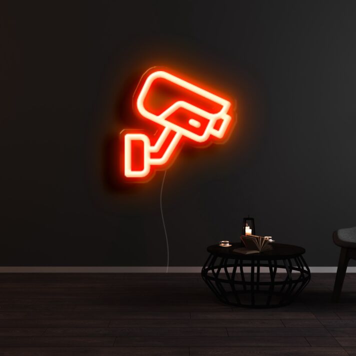 Surveillance Camera Neon Sign